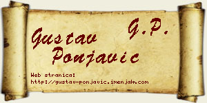 Gustav Ponjavić vizit kartica